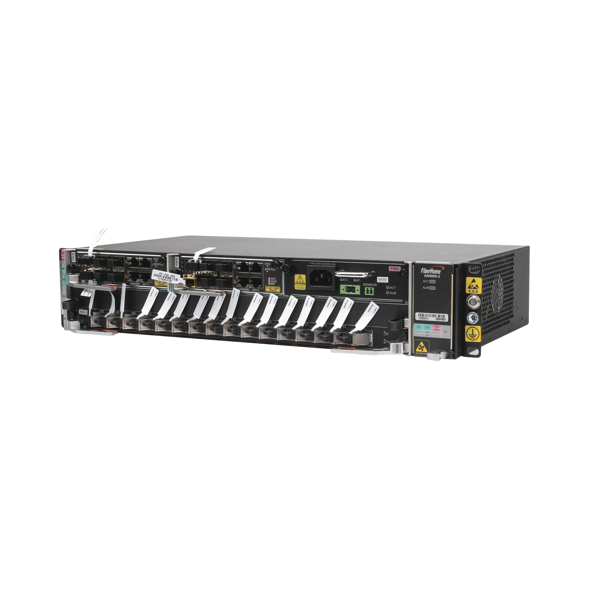 OLT Carrier Class Modular GPON, 2 Ranuras, Incluye 1 Tarjeta GPOA de 16 puertos GPON, 1 Fuente de CA, 2 UR, Gestión por UNM2000, CLI, (Incluye Instalación de Software UNM2000)
