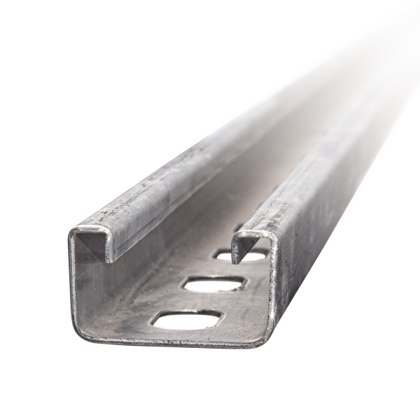 Unicanal Perforado 4 X 2 cm X 3 m / Calibre 14 / Galvanizado Electrolítico.