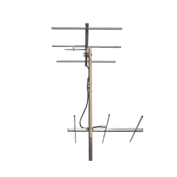 Juego de 2 Antenas Bi-direccionales de 3 elementos para TV, 3 dB, Canal 8