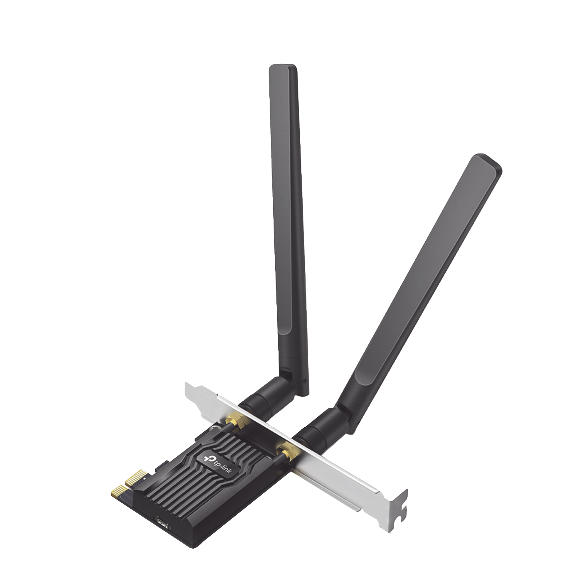 Adaptador  PCIe inalámbrico doble banda AX1800 Mbps / Seguridad Inalámbrica WPA3 /Antena de alta ganancia / Tecnología MU-MUMO 2X2 / Soporte de perfil bajo y Altura completa / Bluetooth 5.2