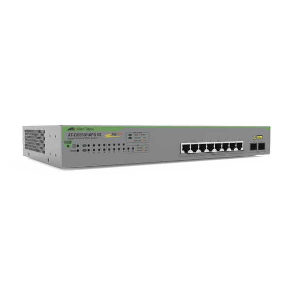 Switch PoE+ Gigabit WebSmart de 10 puertos 10/100/1000 Mbps (2 x Combo) + 2 puertos gigabit SFP (Combo), 75 W