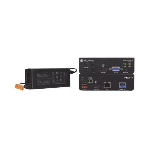 HDMI (2 INPUT) PLUS VGA SWITCHER ;  CONTROL ;  AND HDBASET OUTPUT (100 M) W/POWER SU