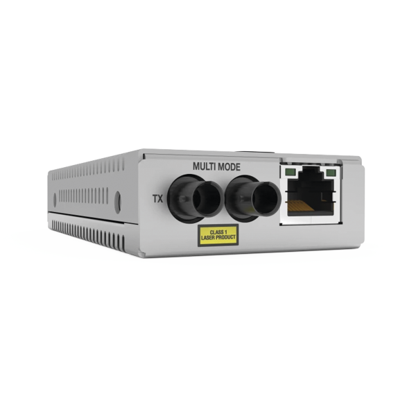 Convertidor de medios Fast Ethernet a fibra óptica, conector ST, monomodo (SMF), versión TAA (Trade Agreement Act)
