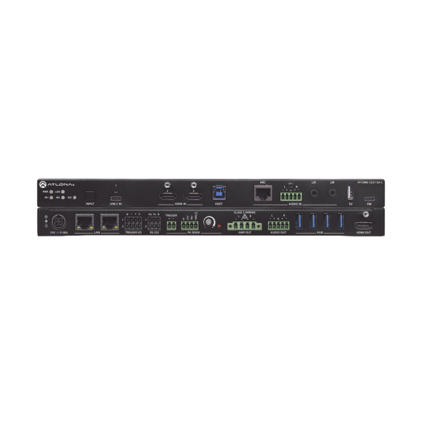 Switch Matriz Omega 3 Entradas (1 USB-C y 2 HDMI) 1 Salida HDMI, amplificador mezclador y concentrador USB