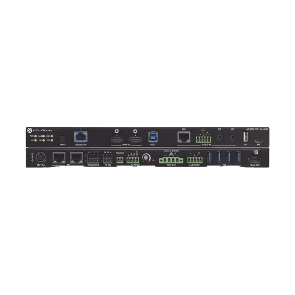 Switch Matriz Omega 1 Entrada HDBaseT y 2 Entradas HDMI y 1 Salida HDMI, amplificador mezclador y concentrador USB