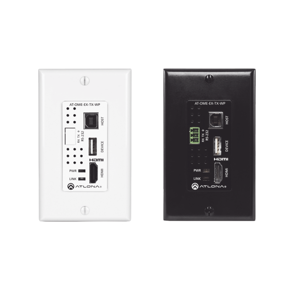 Transmisor HDBaseT de placa de pared para HDMI con USB