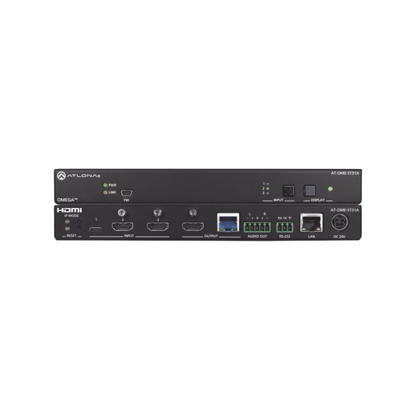 OMEGA SWITCHING TRANSMITTER WITH 2X HDMI AND 1X USB-C WITH ANALOG AUDIO OUTPUT