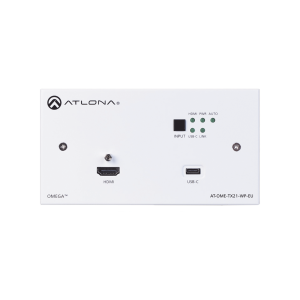 Transmisor HDBaseT de placa de pared para HDMI y USB-C EU/UK