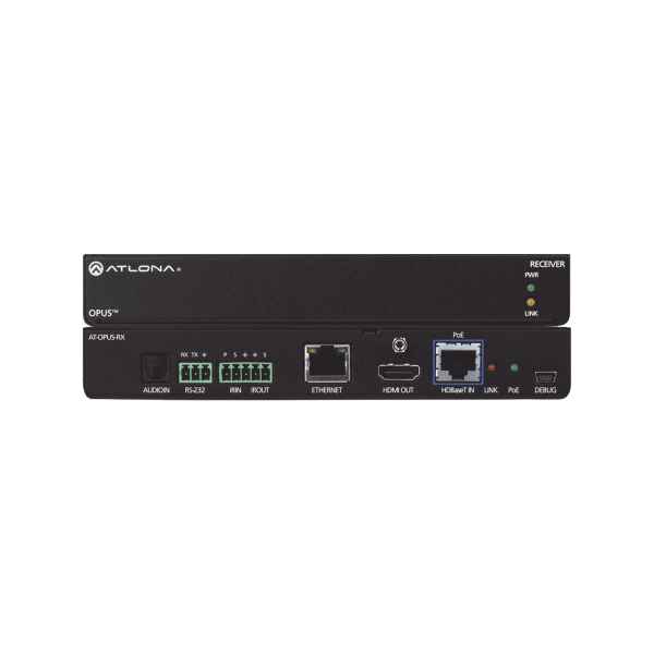 4K HDR HDBaseT RX para matrices de conmutación Opus