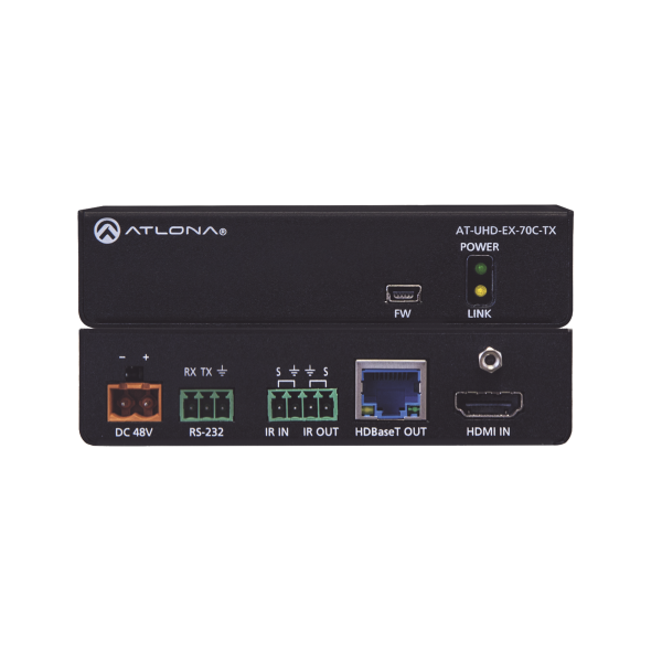 Transmisor 4K/UHD HDMI sobre HDBaseT con control y PoE