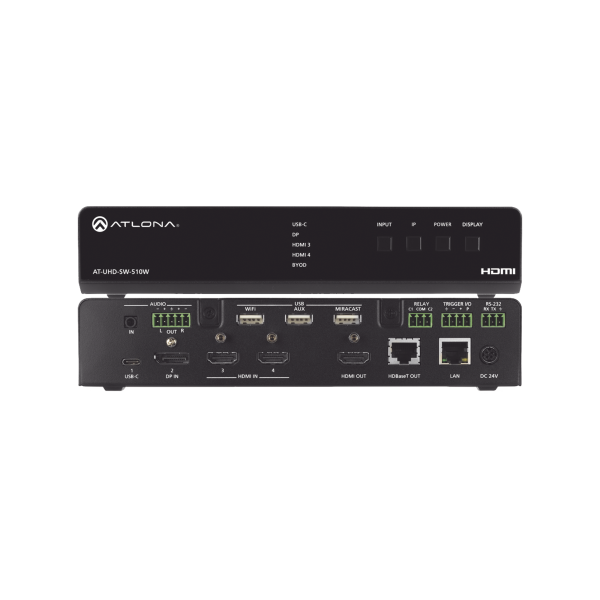 FIVE-INPUT UNIVERSAL SWITCHER WITH WIRELESS PRESENTATION LINK