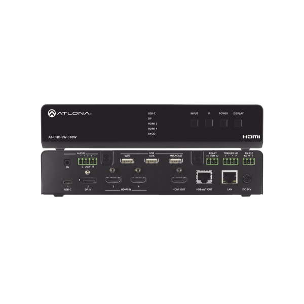 FIVE-INPUT UNIVERSAL SWITCHER WITH WIRELESS PRESENTATION LINK EU MODEL