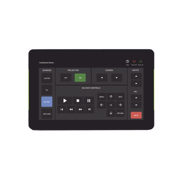 Panel táctil Velocity de 7‚Ä≥ / Control AV / Programación de Salas / Pantalla táctil