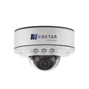 Domo IP Lente Fijo 2.8mm | 8 MP (4K) | Montaje Empotrado | Exterior | 850 nm LEDs | 15M IR NightView  | H.265 | IK10 | 120 dB WDR | I/O Audio Y Alarma | Soporta MicroSD hasta 1TB | ONVIF | PoE | Cruce de línea | Intrusión |  Merodeo | NDAA
