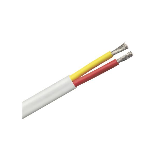 Rollo de cable plano grado marino calibre 8, de 2 conductores (rojo y amarillo) de 250 pies (76.2 m).