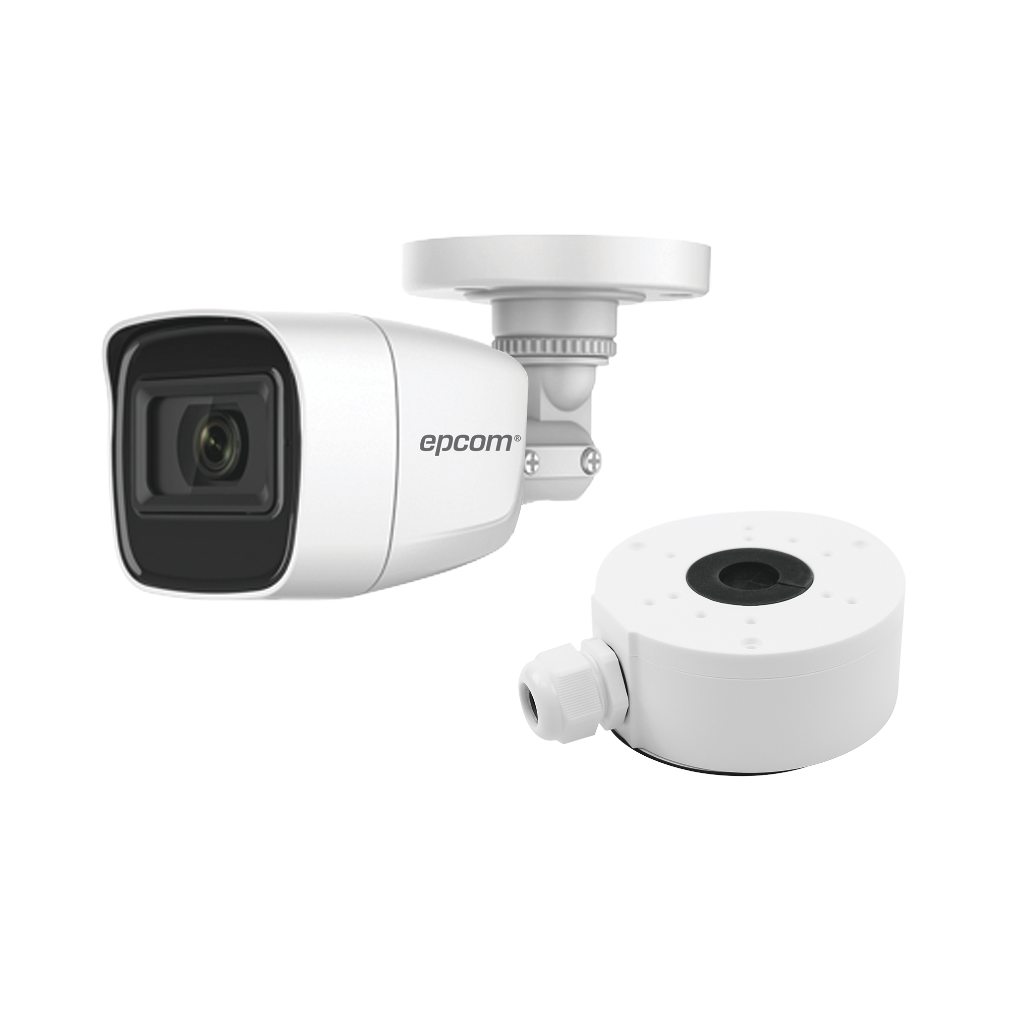 KIT DE CÁMARA + MONTAJE / Cámara Bala TURBOHD 2 Megapixel (1080p) / Gran Angular 106¬∞ / Lente 2.8 mm / 25 mts IR EXIR / Exterior IP66 / 4 Tecnologías / dWDR