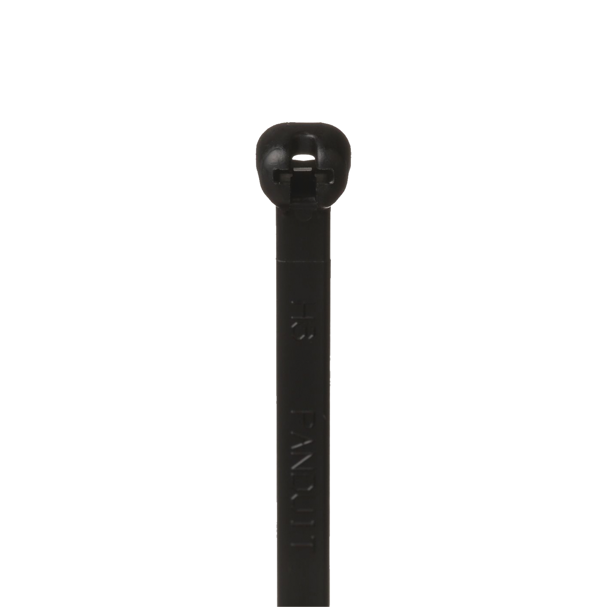 Cincho de Nylon 6.6 Dome-Top®, Con Lengüeta de Bloqueo de Acero Inoxidable, 203 mm largo x 4.7mm ancho, Color Negro, Exterior Resistente a Rayos UV, Paquete de 100pz