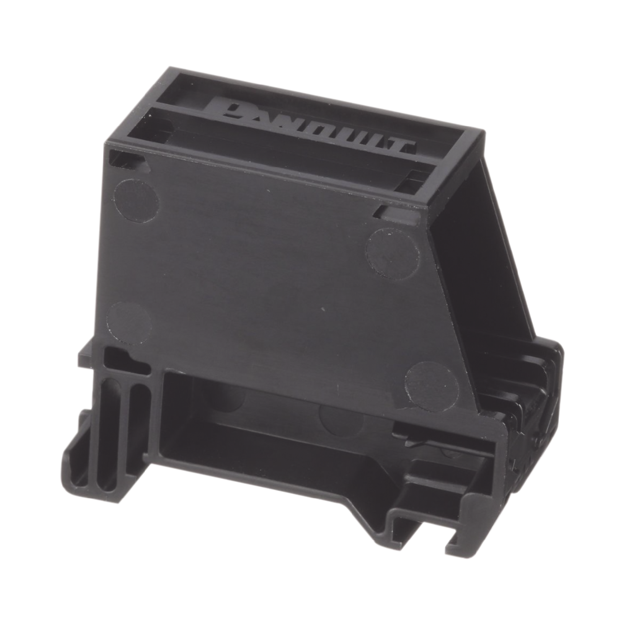 Adaptador de 1 Puerto, Para Conectores Tipo Mini-Com, Montaje en Riel Din Estándar de 35mm, Color Negro