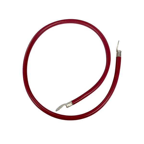 Cable para Baterías  1 m, Rojo, Calibre 2 AWG con Terminales de Ojo en Ambos Extremos