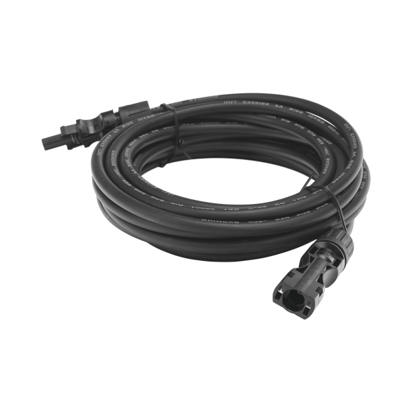 Cable Fotovoltaico 2.5 m, Negro, Calibre 10 AWG con Terminales MC4 en Ambos Extremos