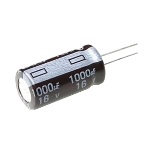 Capacitor Electrolítico de Aluminio, Radial de 1000 ¬µFd, 16 Vcc, 105 ¬∞C, 10 x 15 mm.