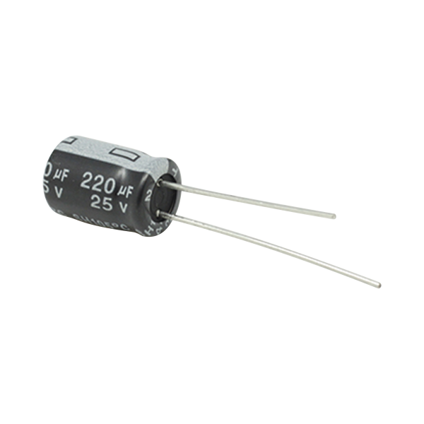 Capacitor Electrolítico de Aluminio, Radial de 220 ¬µFd, 25 Vcc, 105 ¬∞C, 8 x 11 mm, .