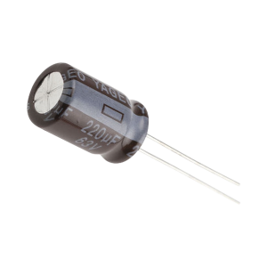 Capacitor Electrolítico de Aluminio, Radial de 220 ¬µFd, 63 Vcc, 105 ¬∞C, 10 x 15 mm.