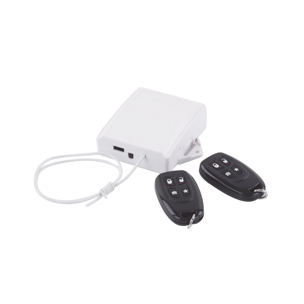 Receptor Universal con conexion directa al Keybus del panel de alarma con relevador auxiliar para abrir puertas de garage o aplicaciones de pulso momentaneo