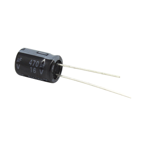 Capacitor Electrolítico de Aluminio, Radial de 470 ¬µFd, 16 Vcc, 105 ¬∞C, 8.0 x 11 mm.