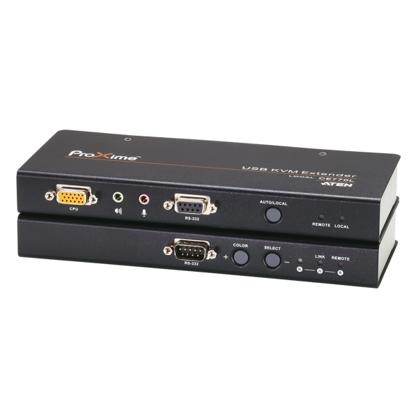 Kit Extensor KVM | VGA/Audio | Cat5e | 300m |¬†1280 x 1024 | Deskew |¬†Puertos RS232 | Función de compensación de señal