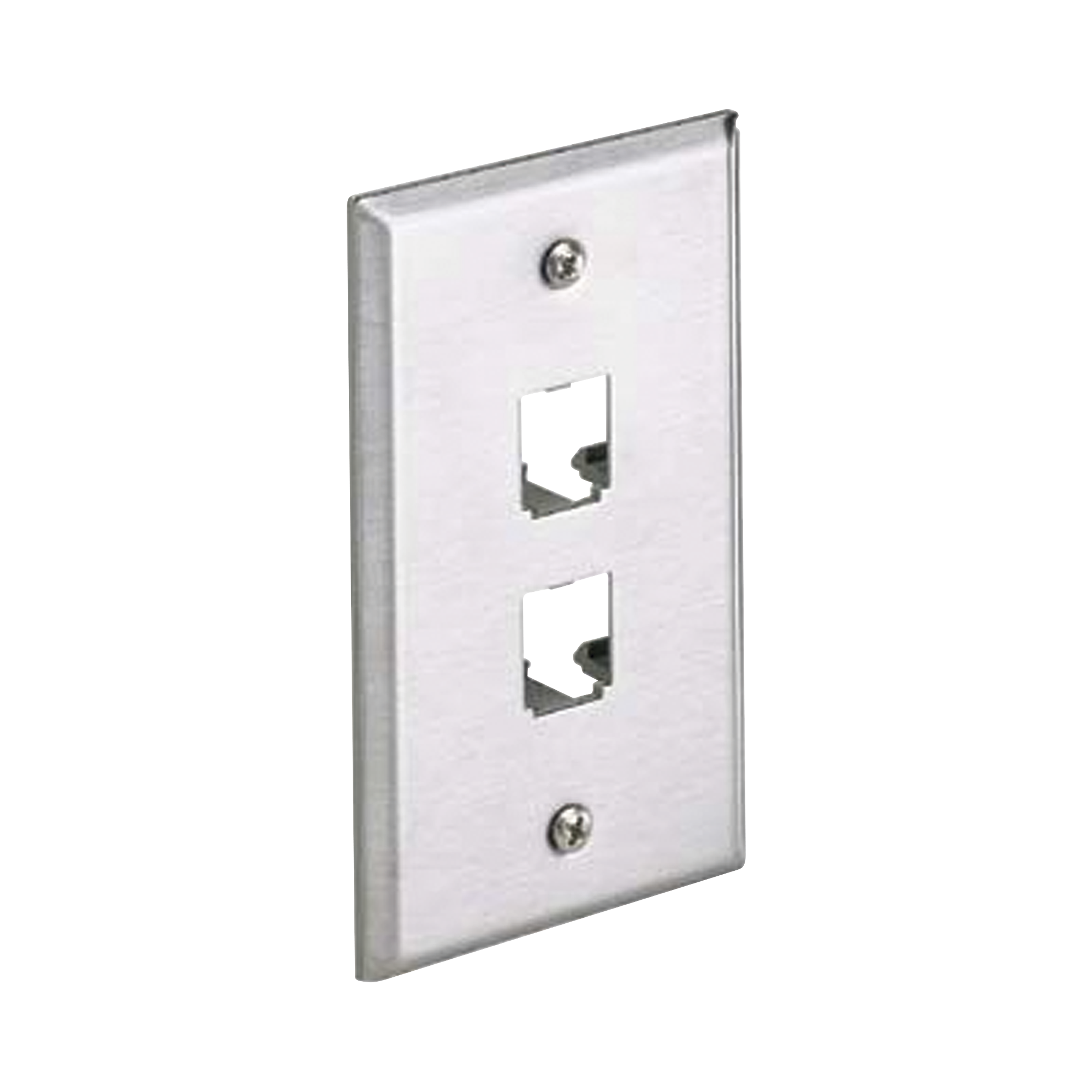 Placa de Pared Vertical, de Acero Inoxidable, Salida Para 2 Puertos Mini-Com