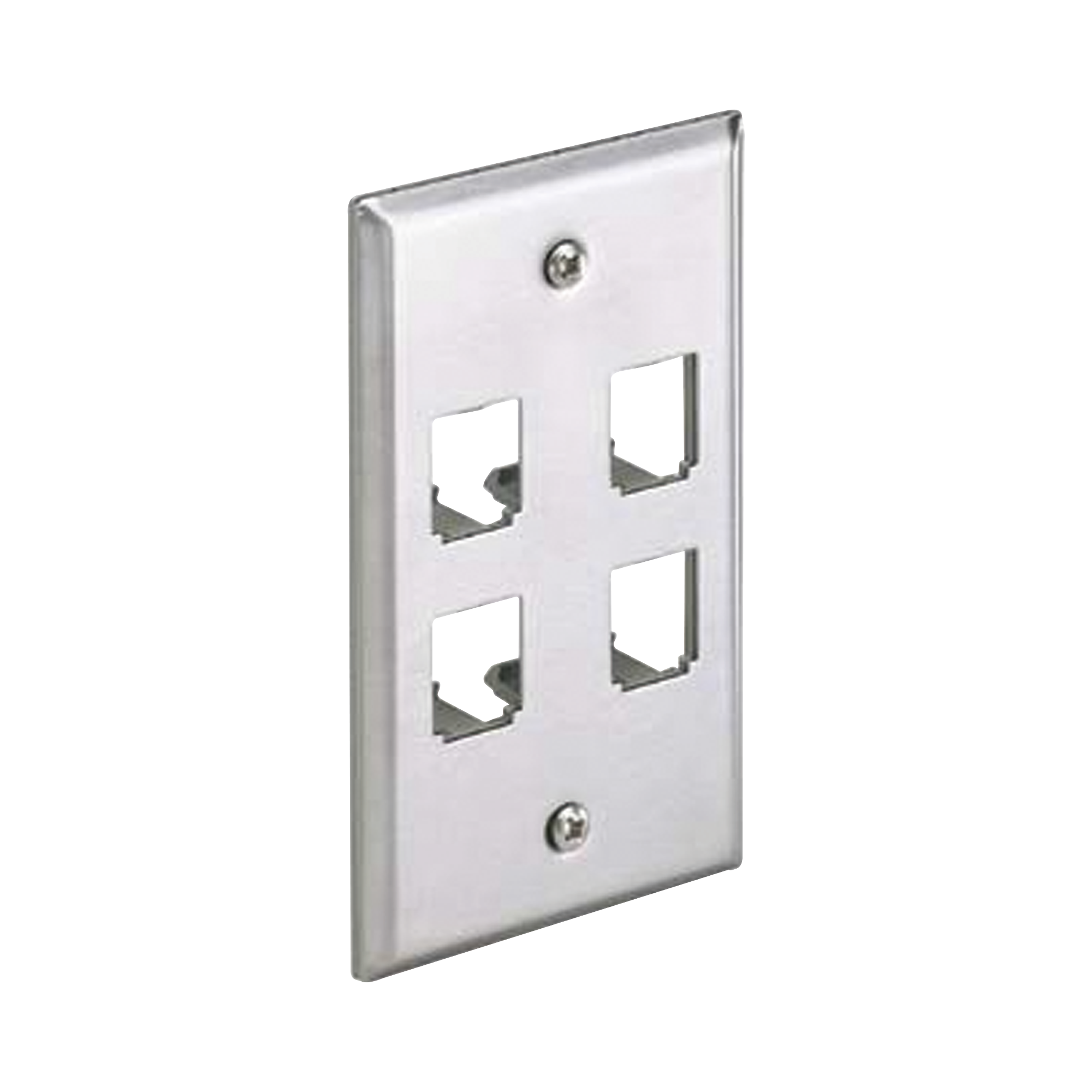 Placa de Pared Vertical, de Acero Inoxidable, Salida Para 4 Puertos Mini-Com
