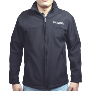 Elegante Chamarra para Caballero Color Negro Fabricada en Poliéster Dry Fit Impermeable
