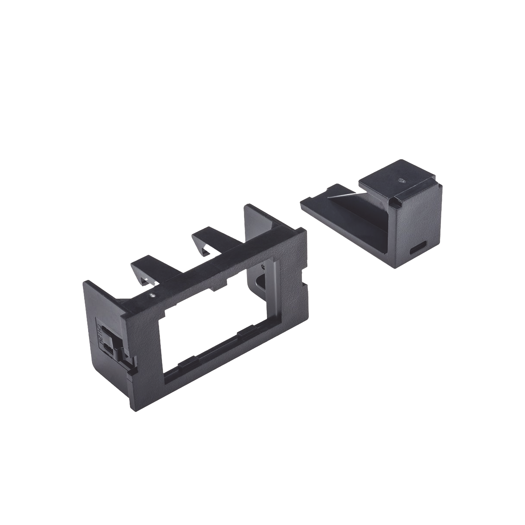 Adaptador de 2 Módulos Mini-Com, Para Marcos Interlink, Color Negro, 1 Pieza