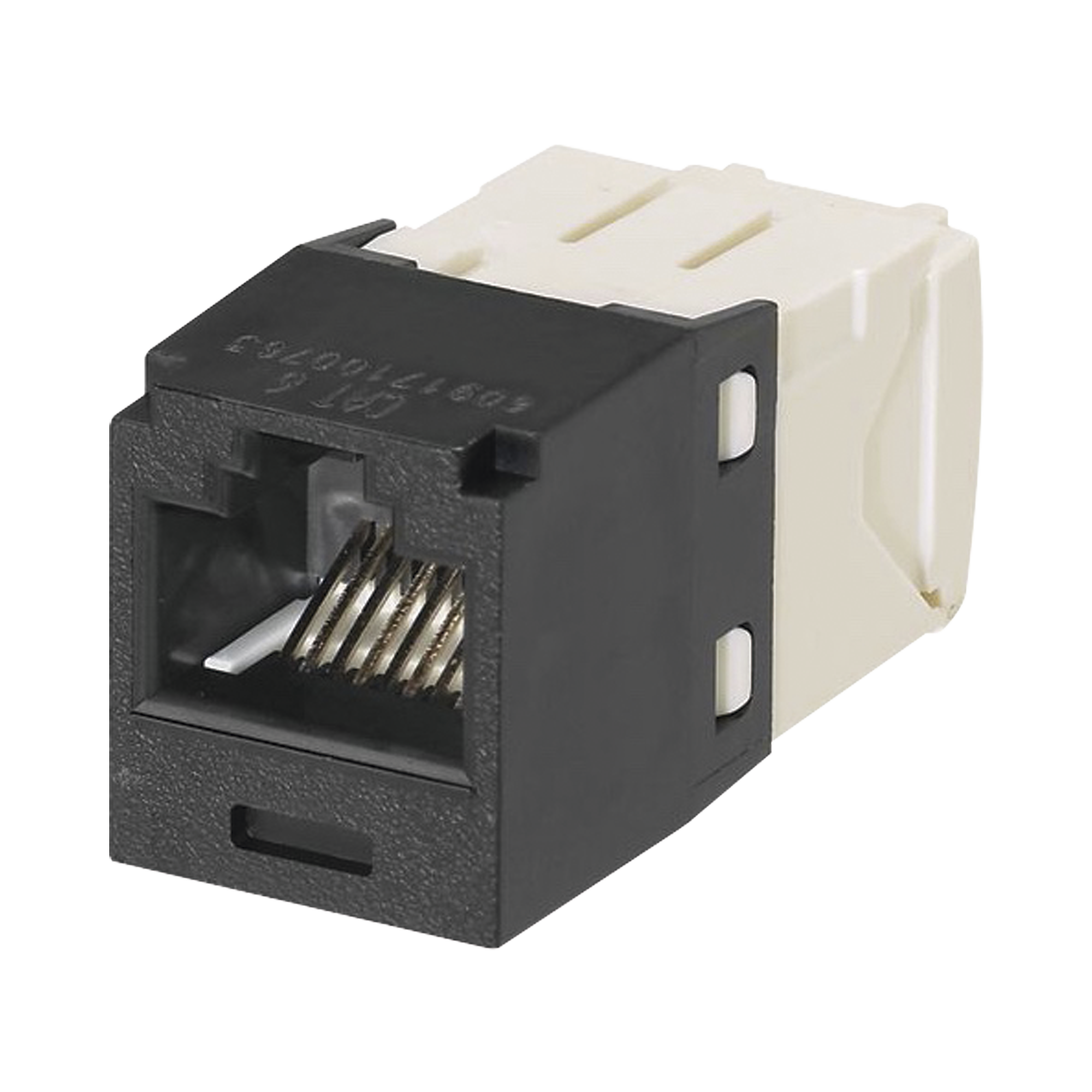 Conector Jack RJ45 Estilo TG, Mini-Com, Categoría 6, de 8 posiciones y 8 cables, Color Negro