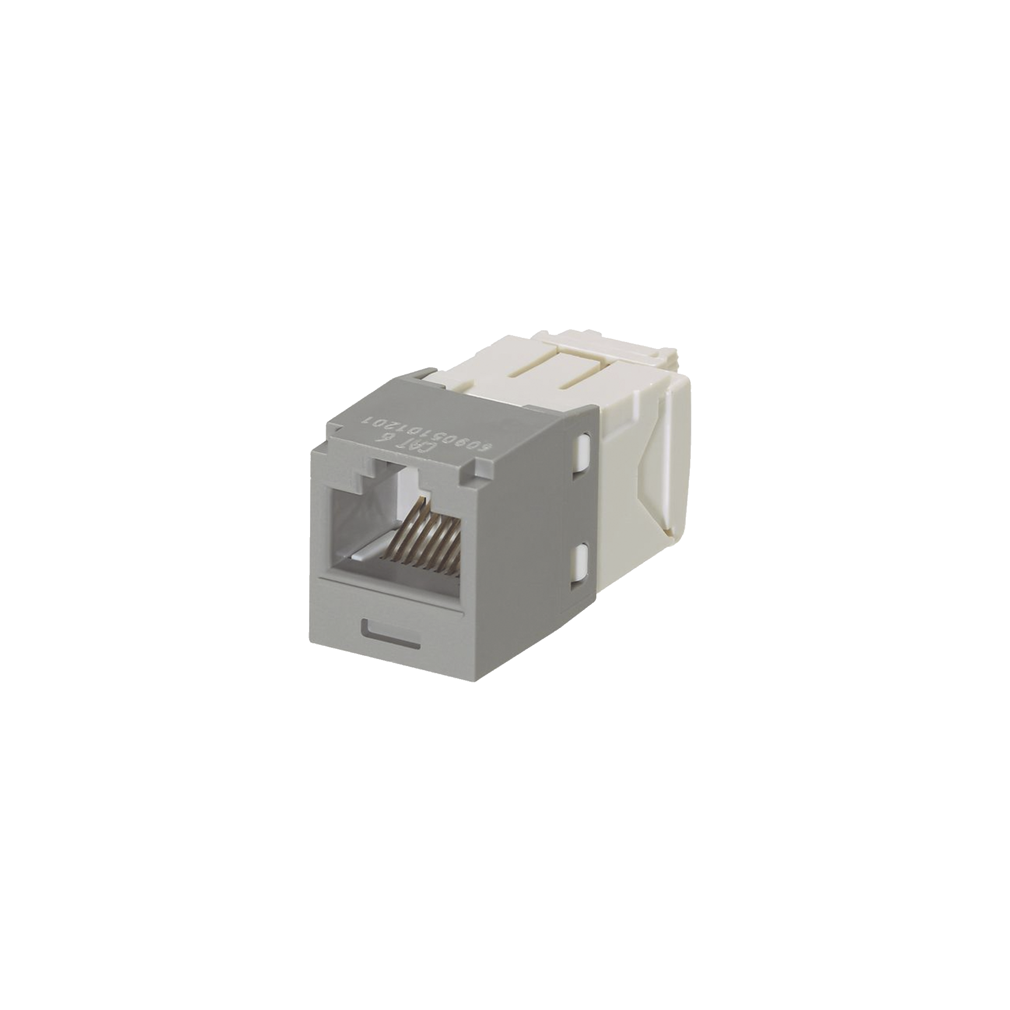 Conector Jack RJ45 Estilo TG, Mini-Com, Categoría 6, de 8 posiciones y 8 cables, Color Gris