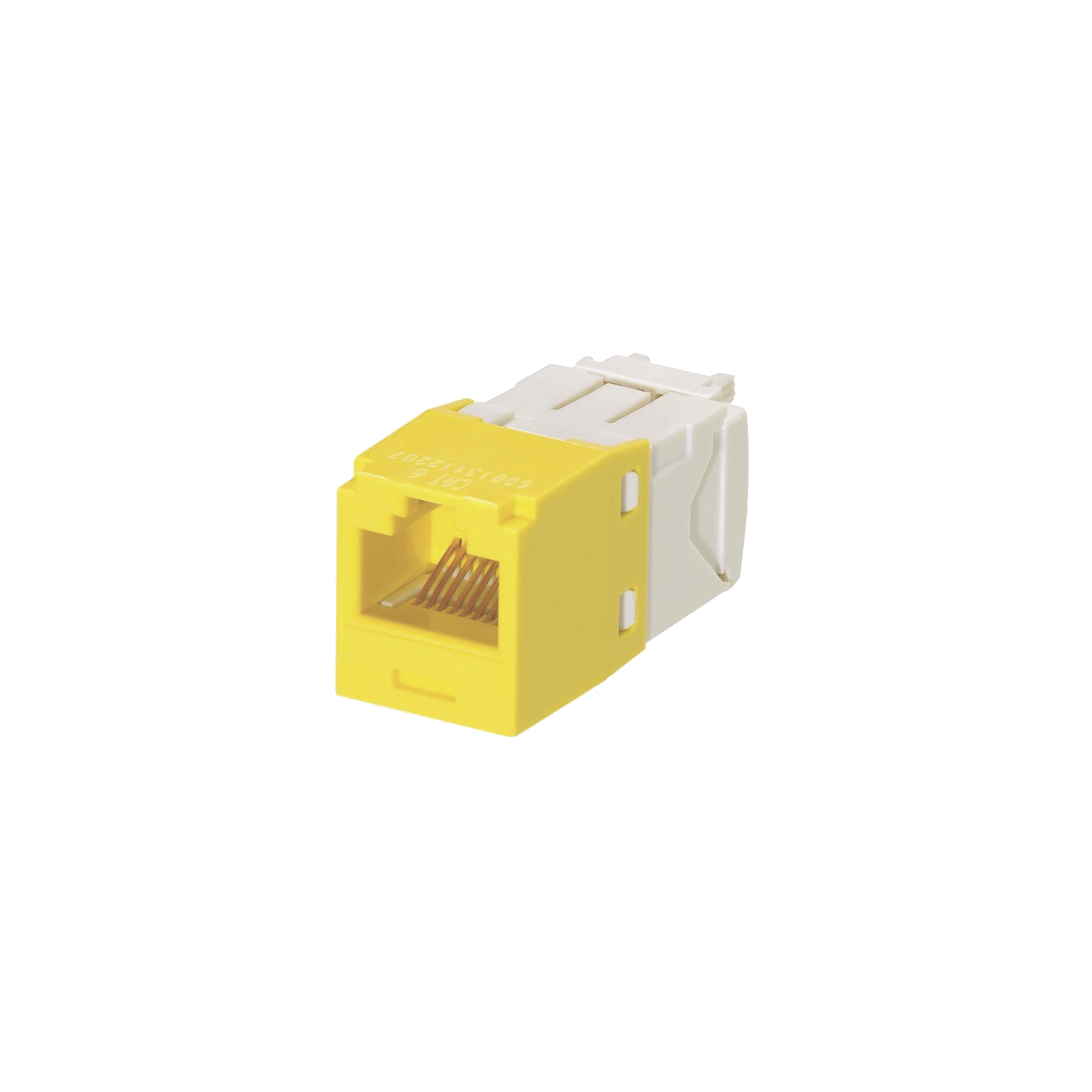 Conector Jack RJ45 Estilo TG, Mini-Com, Categoría 6, de 8 posiciones y 8 cables, Color Amarillo