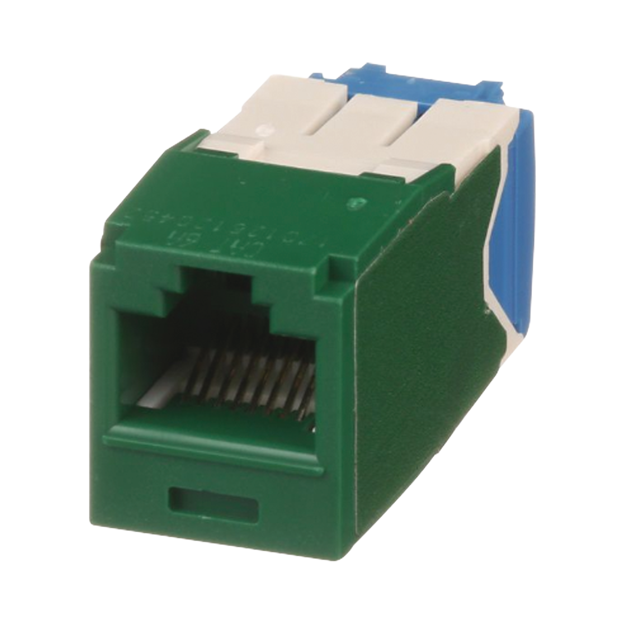 Conector Jack RJ45 Estilo TG, Mini-Com, Categoría 6A, de 8 posiciones y 8 cables, Color Verde