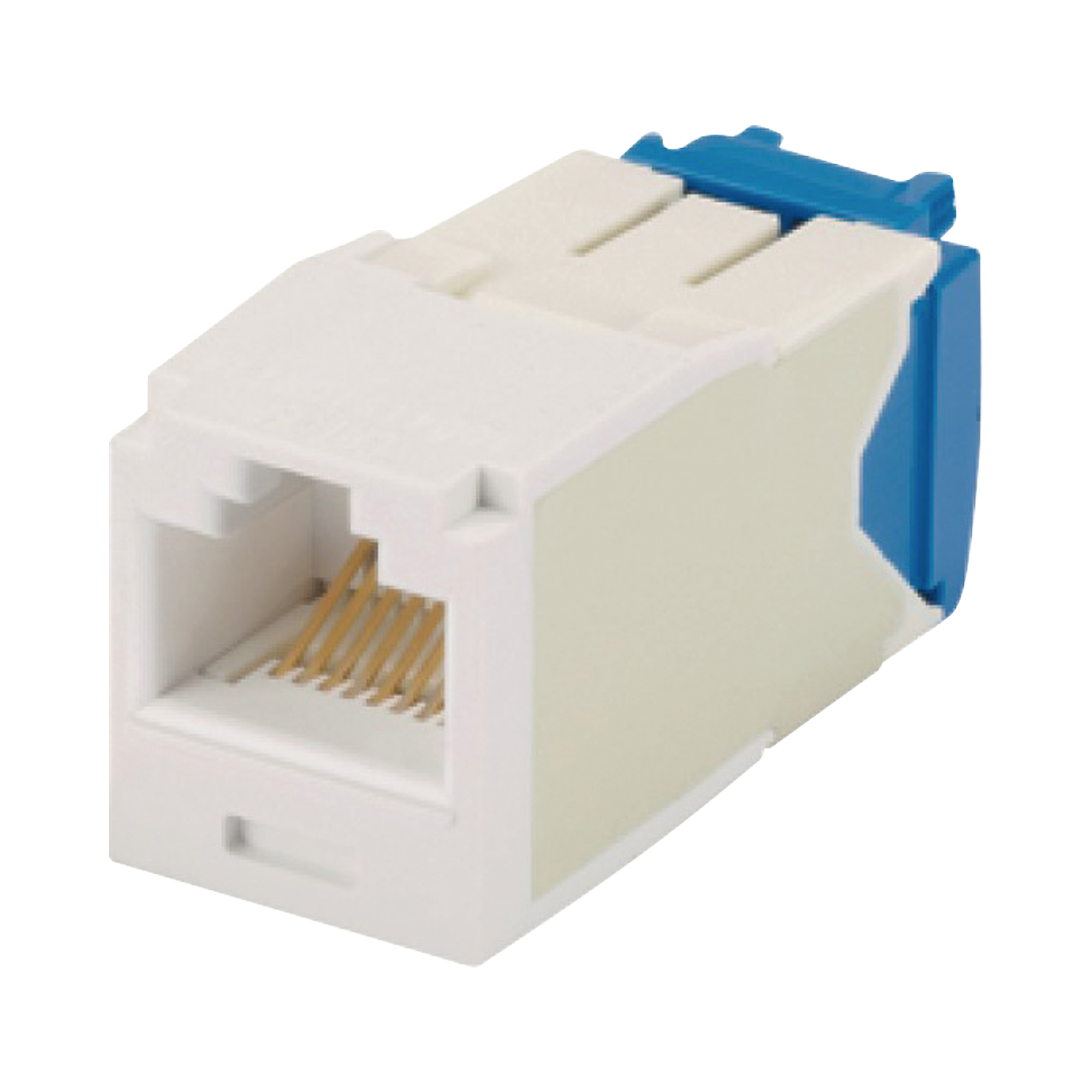 Conector Jack RJ45 Estilo TG, Mini-Com, Categoría 6A, de 8 posiciones y 8 cables, Color Blanco