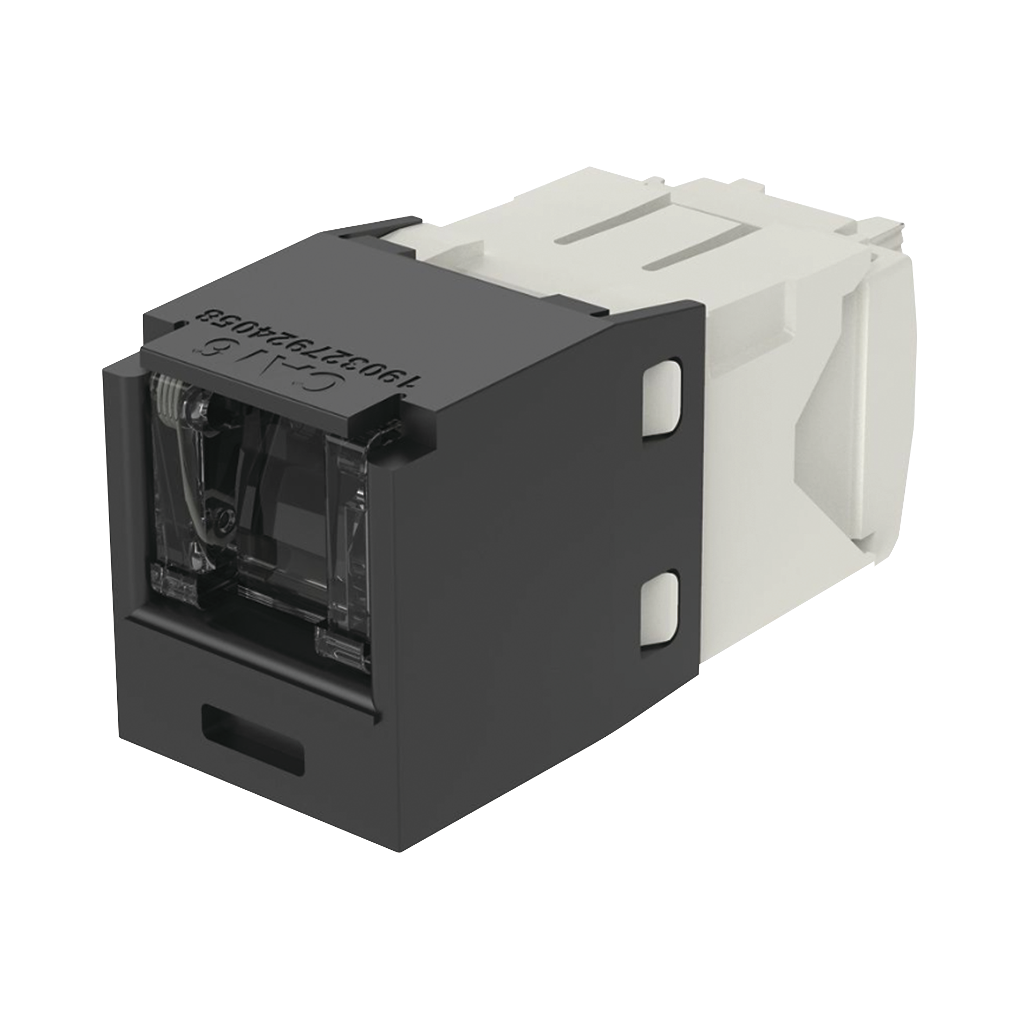 Conector Jack RJ45 Estilo TG con Ventana, Mini-Com, Categoría 6, de 8 posiciones y 8 cables, Color Negro