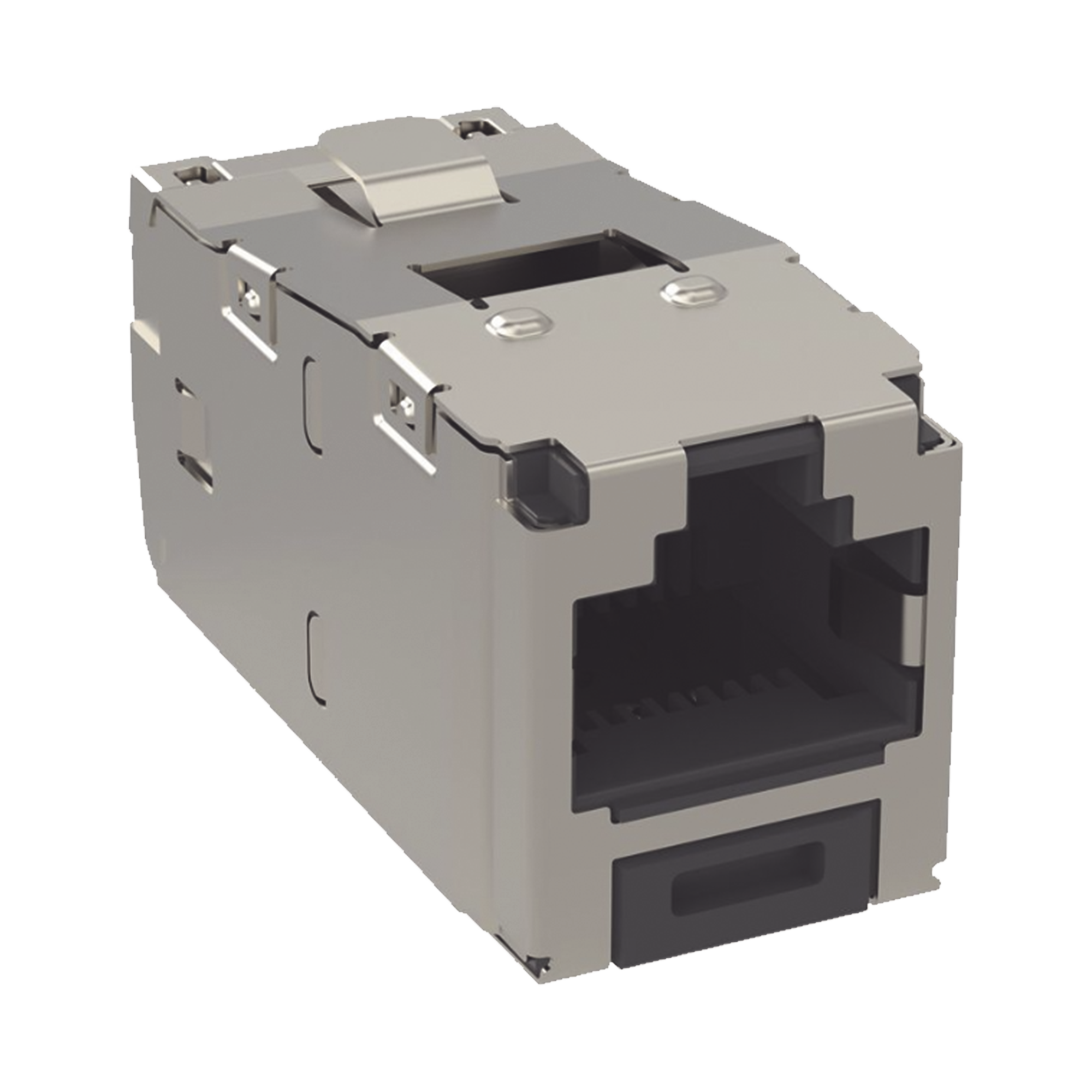 Conector Jack RJ45 Blindado, Estilo TG, Mini-Com, Categoría 6, de 8 posiciones y 8 cables, Color Negro