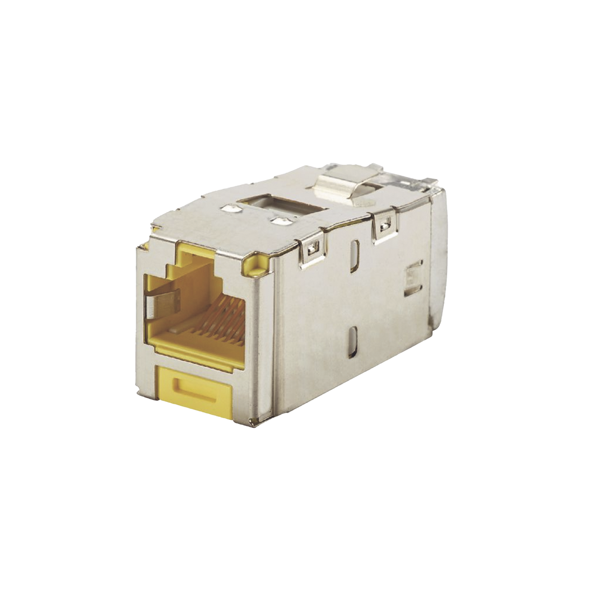 Conector Jack RJ45 Blindado, Estilo TG, Mini-Com, Categoría 6A, de 8 posiciones y 8 cables, Color Amarillo