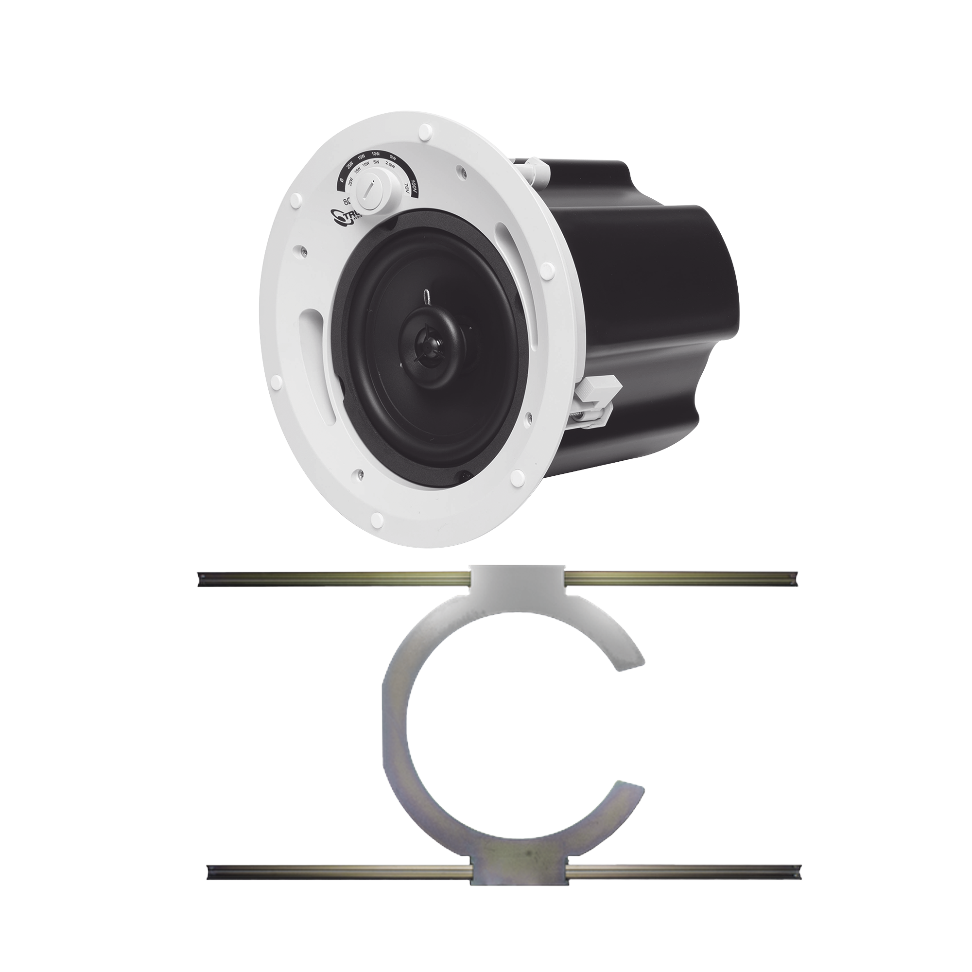 KIT de Bocina de Techo TruAudio de 6.5in CL70V6UL con Soporte de Acero Rígido para Techos Suspendidos