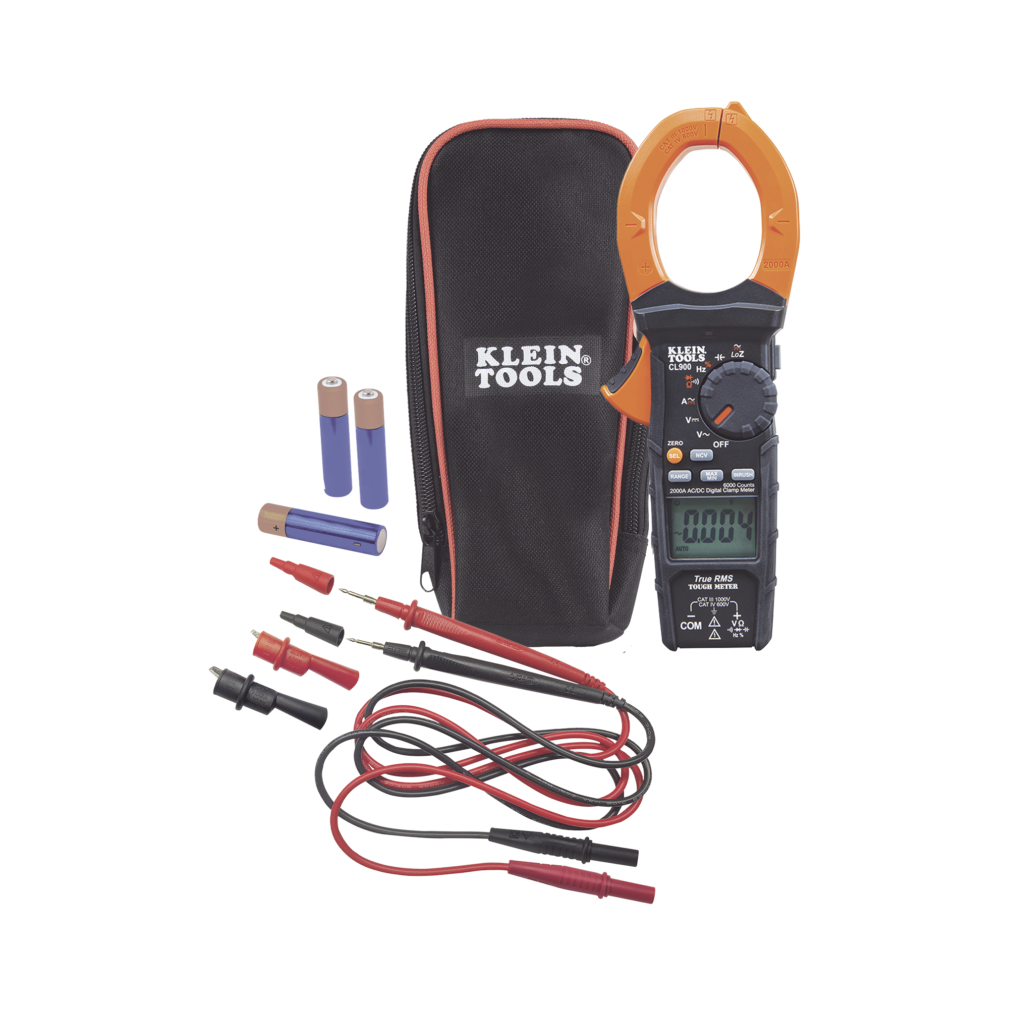 Amperímetro Digital de Gancho de Rango Automático de 2000 A CA, con Media Cuadrática Real y Baja Impedancia (LoZ).