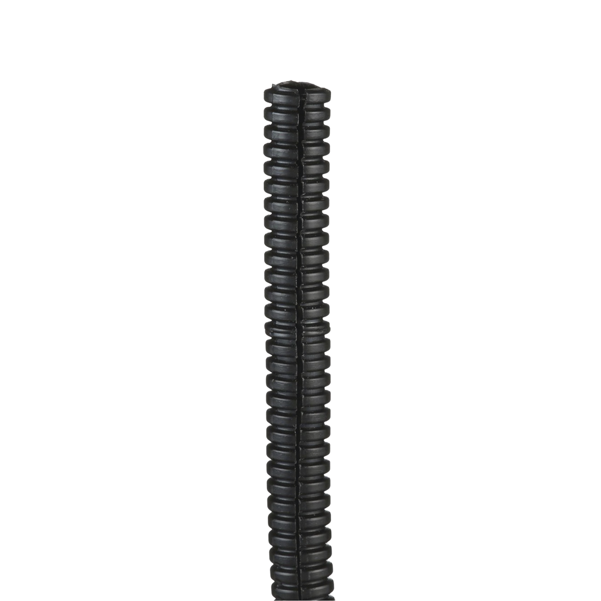 Tubo Corrugado Abierto para Protección de Cables, .38in (9.7 mm) de Diámetro, 30.5 m de Largo, Color Negro