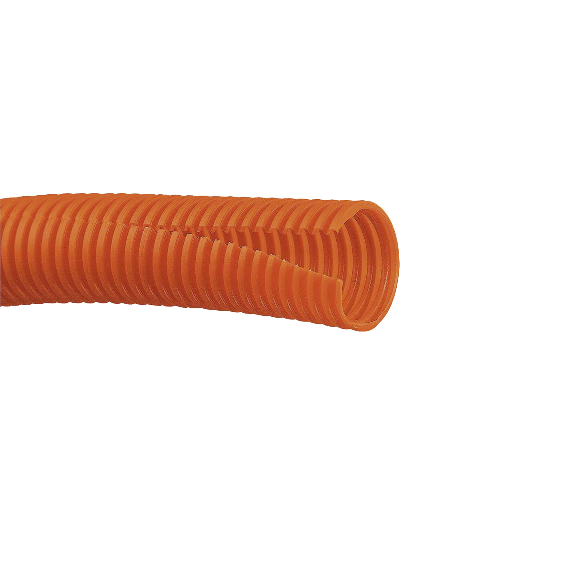 Tubo Corrugado Abierto para Protección de Cables, .50 (12.7 mm) de Diámetro, 30.5 m de Largo, Color Naranja