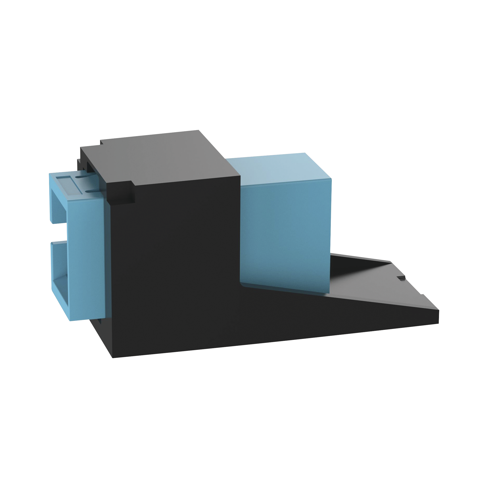 Módulo Acoplador SC Simplex, para Fibra Óptica Multimodo OM3/OM4, Tipo Mini-Com, Color Aqua