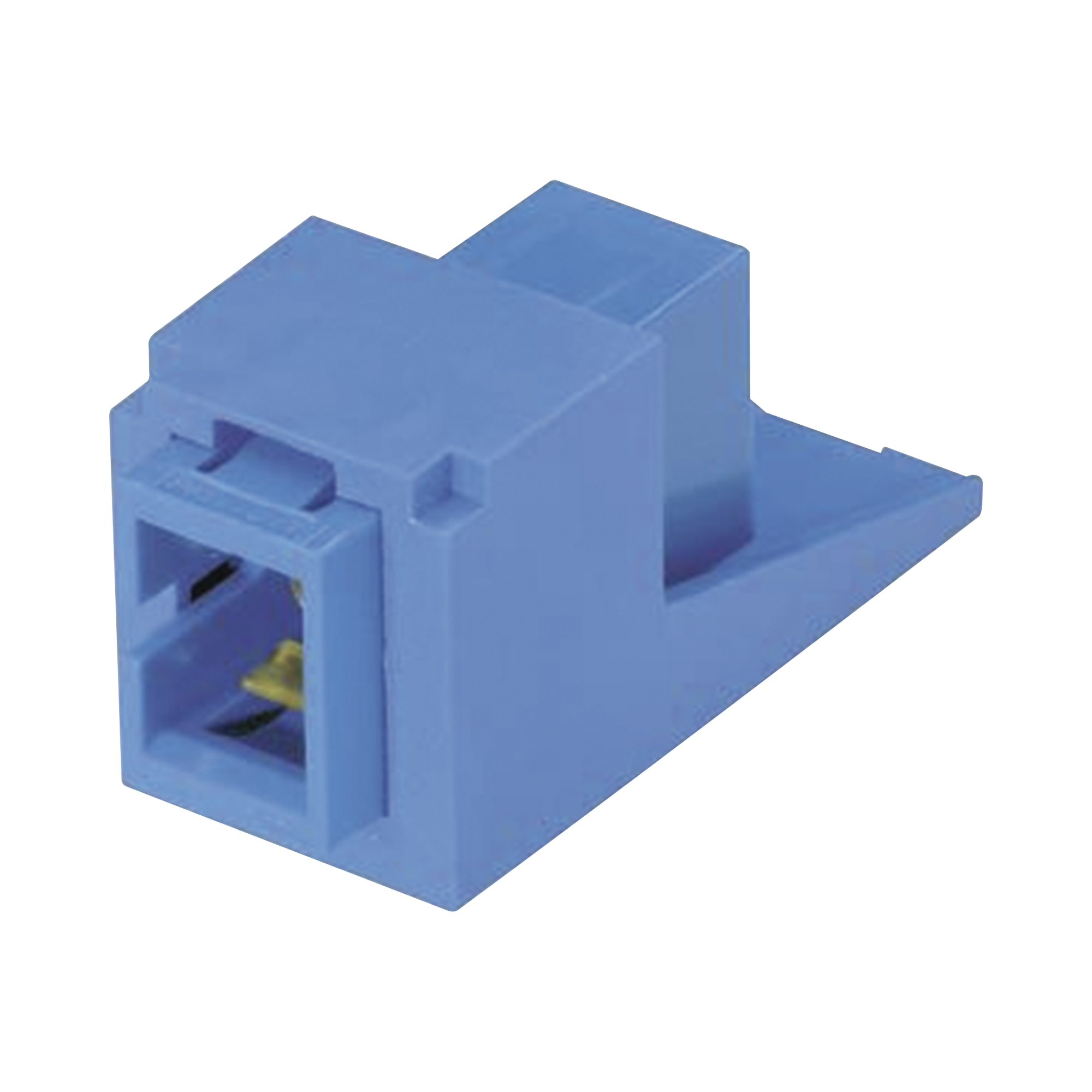 Módulo Acoplador SC Simplex, para Fibra Óptica Monomodo OS1/OS2, Tipo Mini-Com, Color Azul