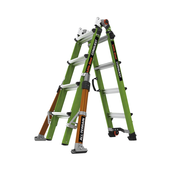 Escalera Multi-Posiciones de 6.7 m (22') para Suelos Inclinados o con Desniveles.
