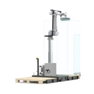 Estacion Con Brazo Robotico Telescopico Colaborativo Especializado Para Procesos  De Palletizado Altura Maxima 2100mm